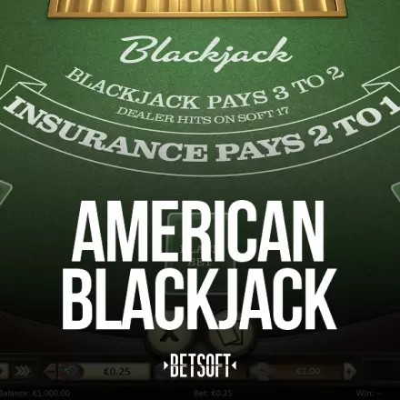 American Blackjack logo by Betsoft Gaming at GoldSpin Casino