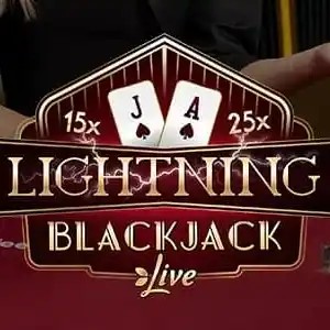 Lightning Blackjack logo – Live Dealer by Evolution at GoldSpin Casino