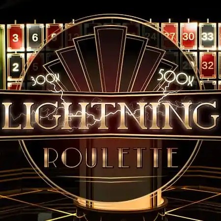 Live Dealer logo of Lightning Roulette from Evolution at GoldSpin Casino
